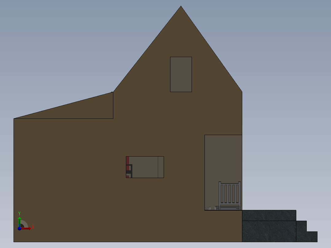 房子、建筑(204)前视图