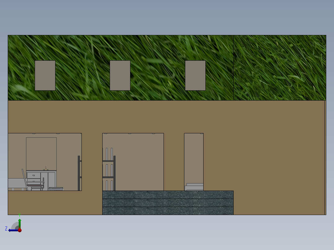 房子、建筑(204)右视图