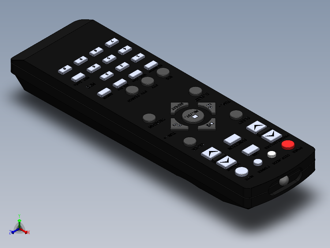 遥控器、遥控板(10)正等轴测图