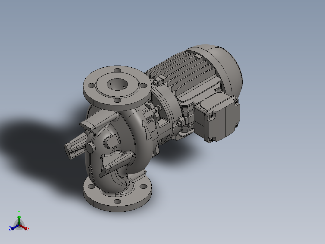 LPC_50_125_2_2_IE3泵正等轴测图