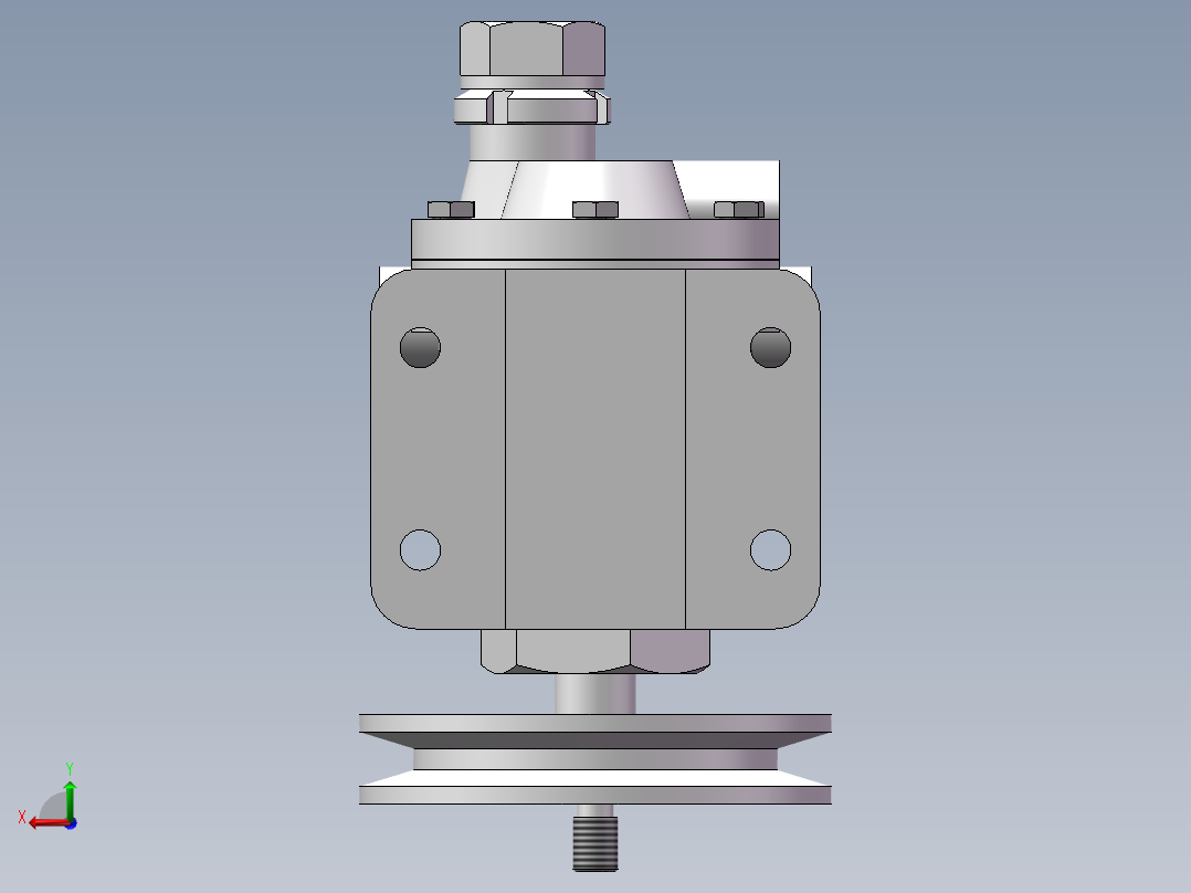 齿轮油泵后视图