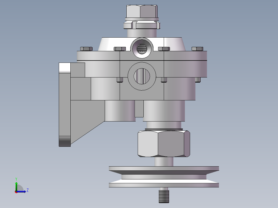 齿轮油泵左视图