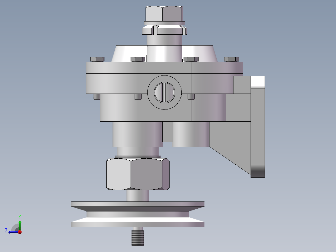 齿轮油泵右视图