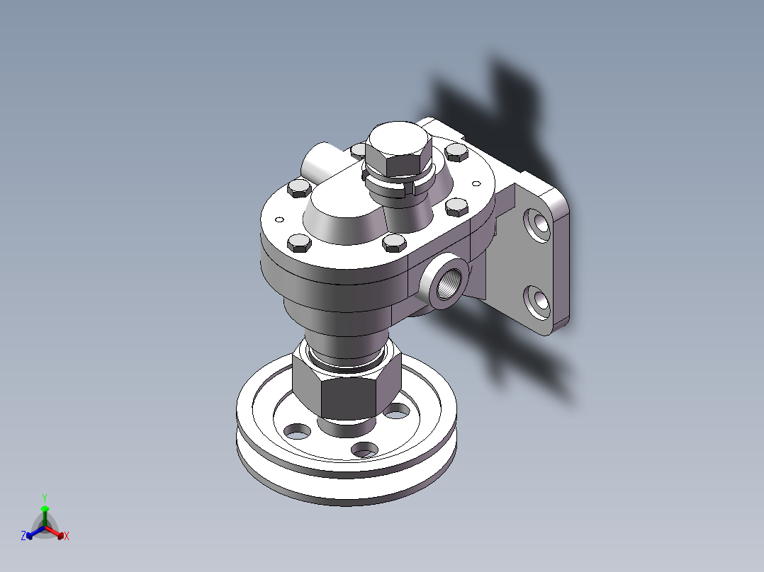 齿轮油泵正等轴测图