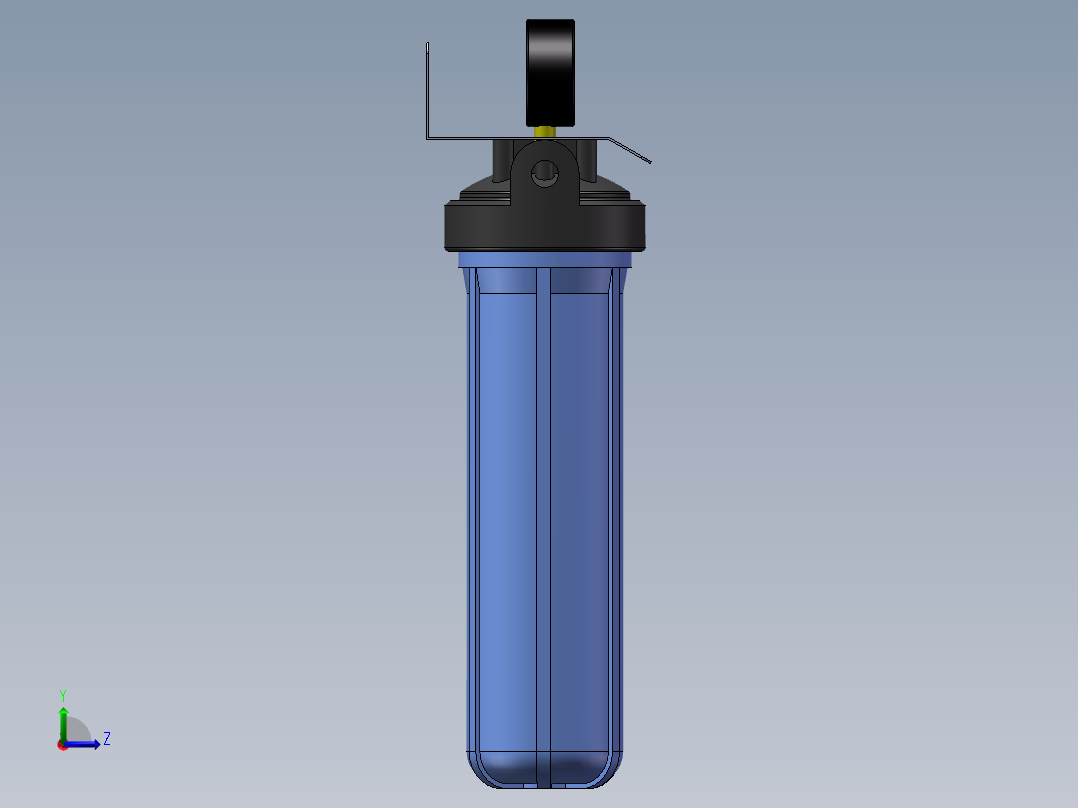 3级全屋滤水系统(20寸滤瓶)左视图