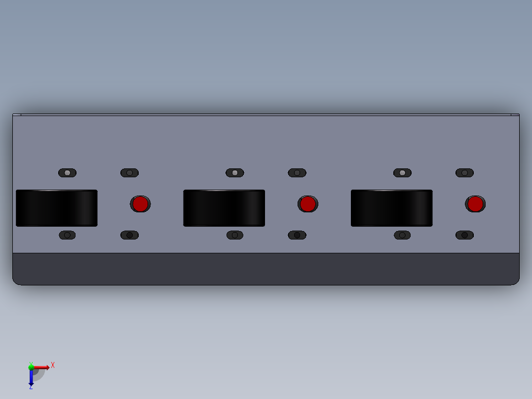 3级全屋滤水系统(20寸滤瓶)俯视图
