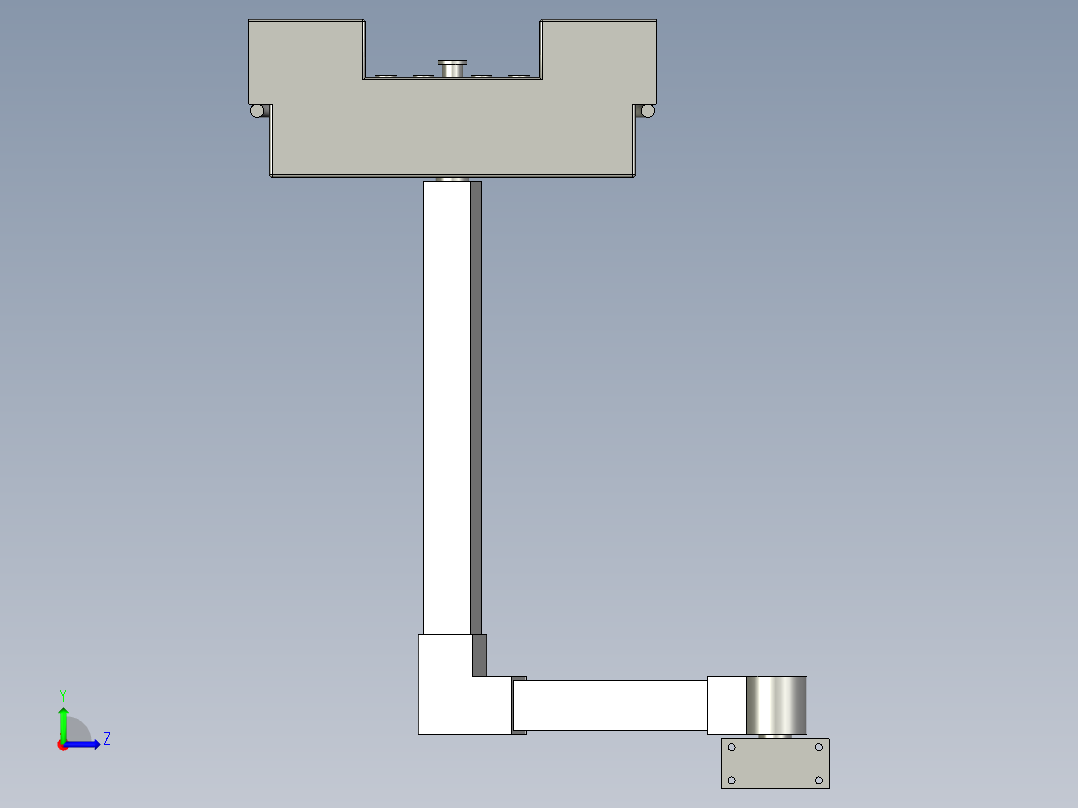按钮控制台左视图