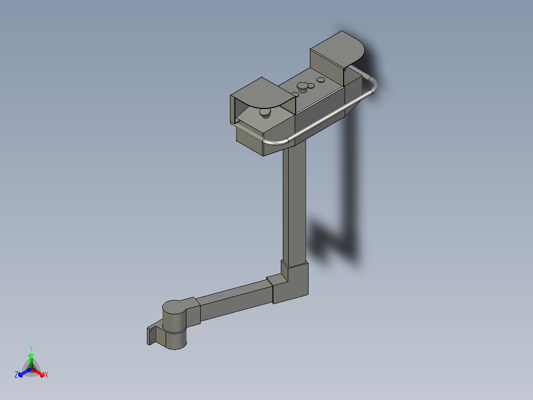按钮控制台正等轴测图