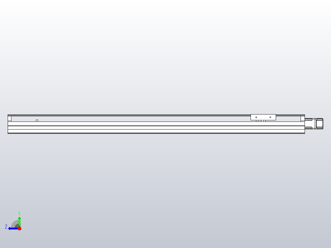 MTH12标准螺杆滑台[MTH12-L#-800-BC-P10-C3]右视图