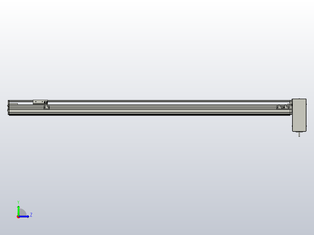 MT75BT半封闭皮带滑台[MT75BT.L80.1100.LD.P40.C3]左视图