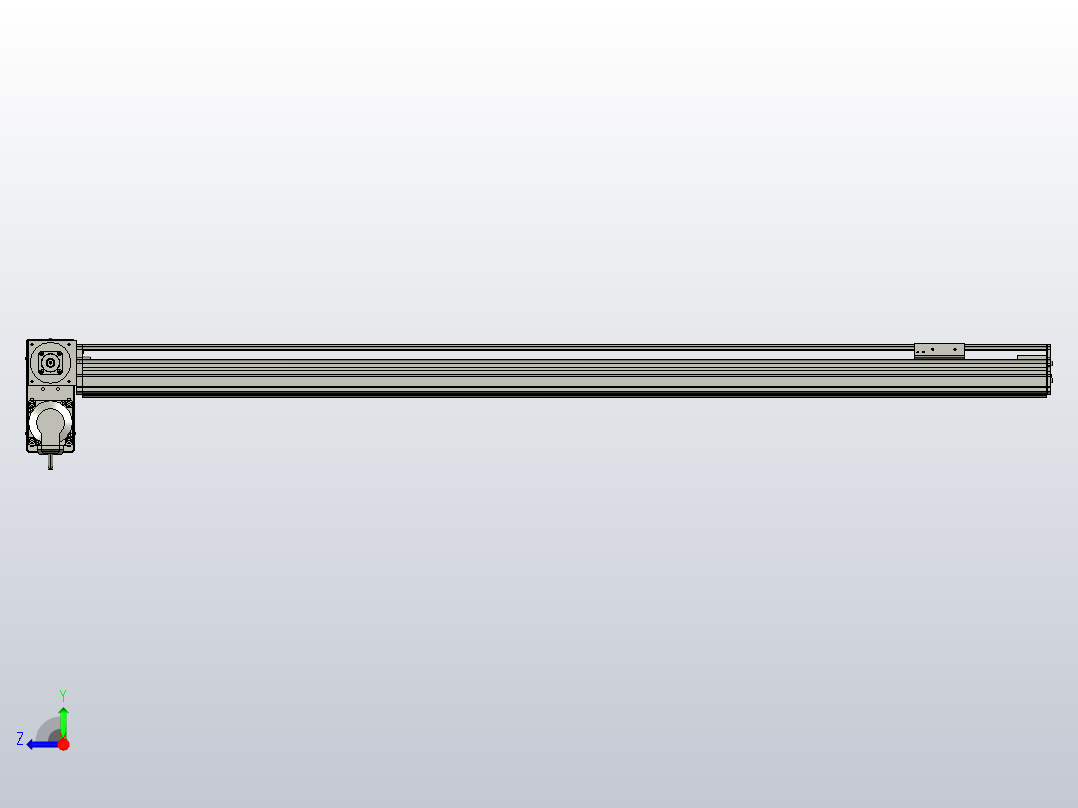 MT75BT半封闭皮带滑台[MT75BT.L80.1100.LD.P40.C3]右视图