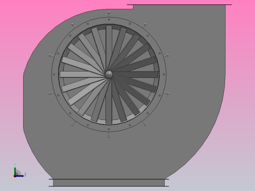 G╱Y4-73No8、9、10、11、12D单吸入离心锅炉通╱引风机[G4-73系列-8D-1]左视缩略图