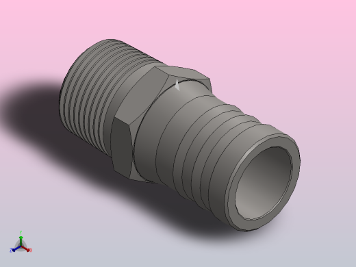 外丝宝塔接头Vanamatic-2001 Series -  Aluminum-2870正等轴测缩略图