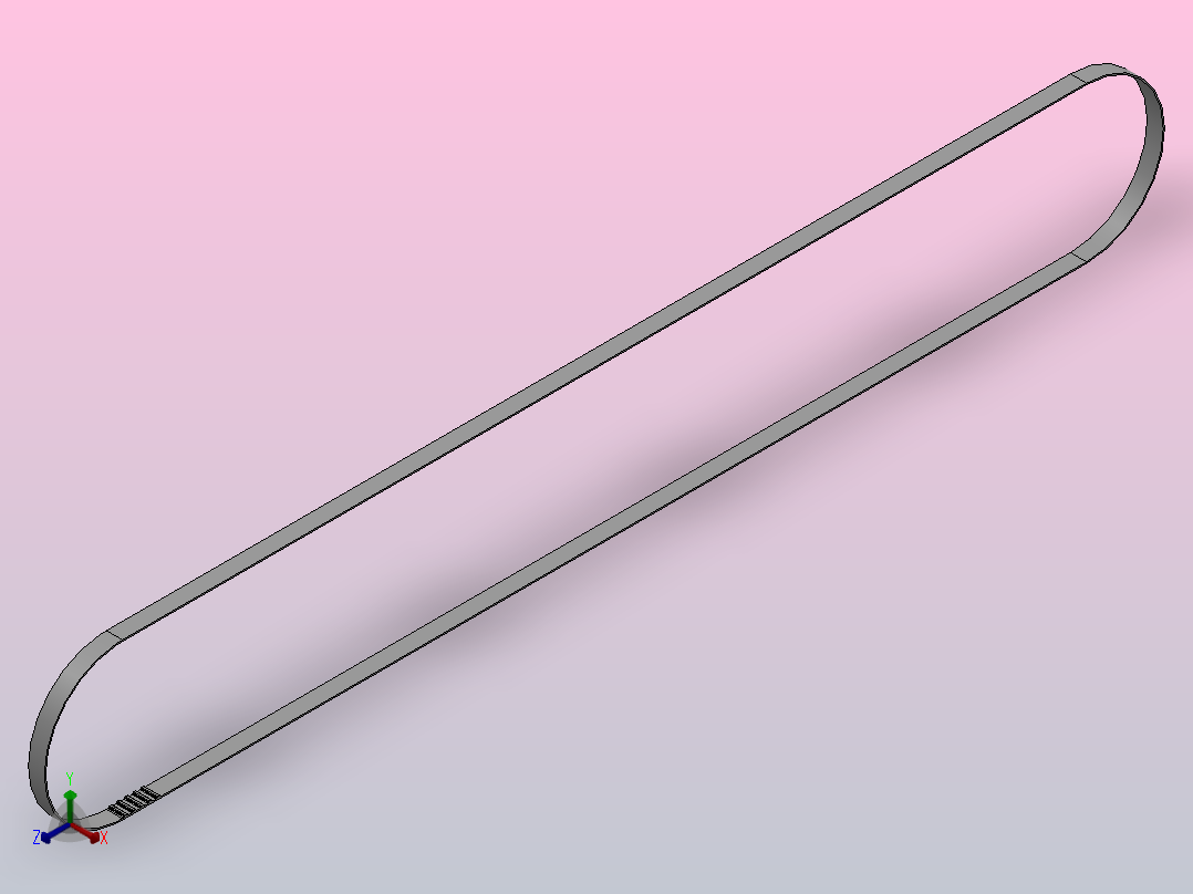 H型橡胶同步带SRH-100-300正等轴测图