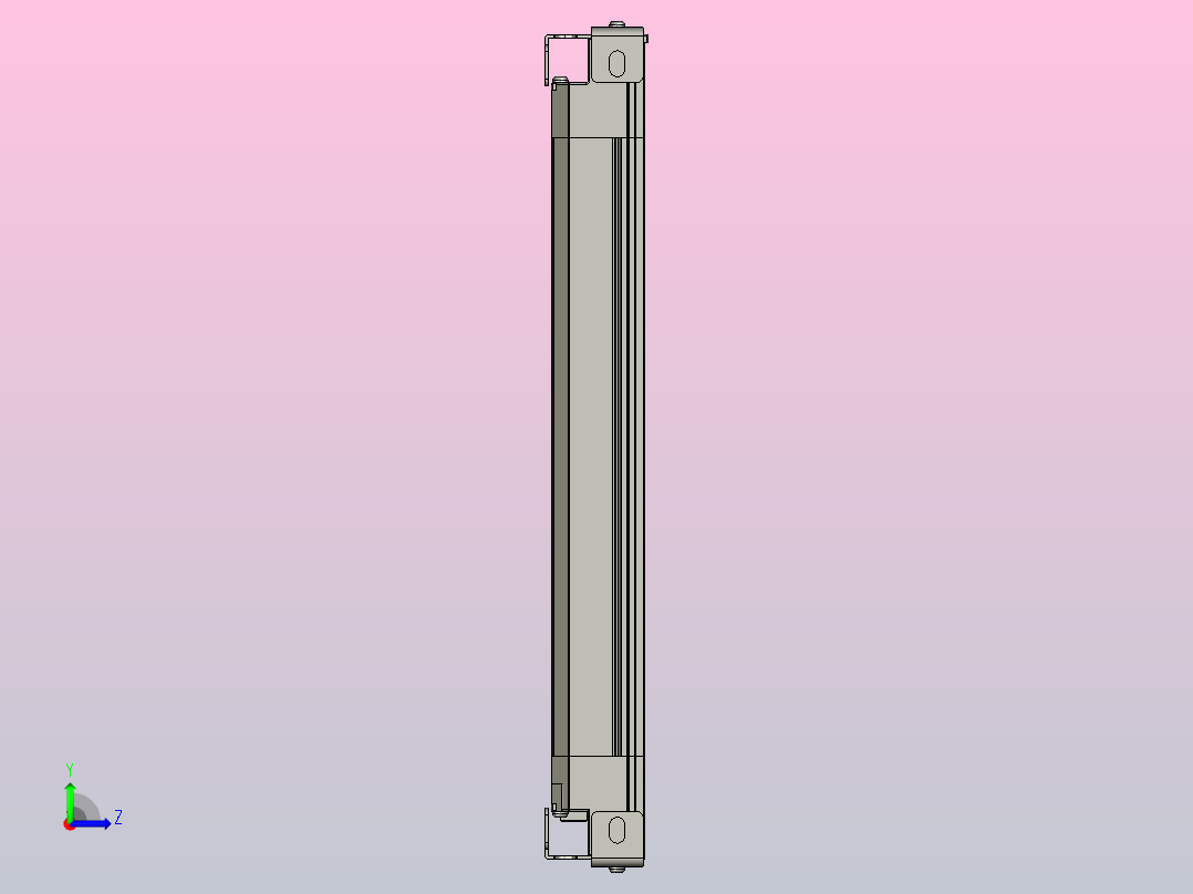 深浦安全光栅 SA4C-07-31 上下侧装模型左视图