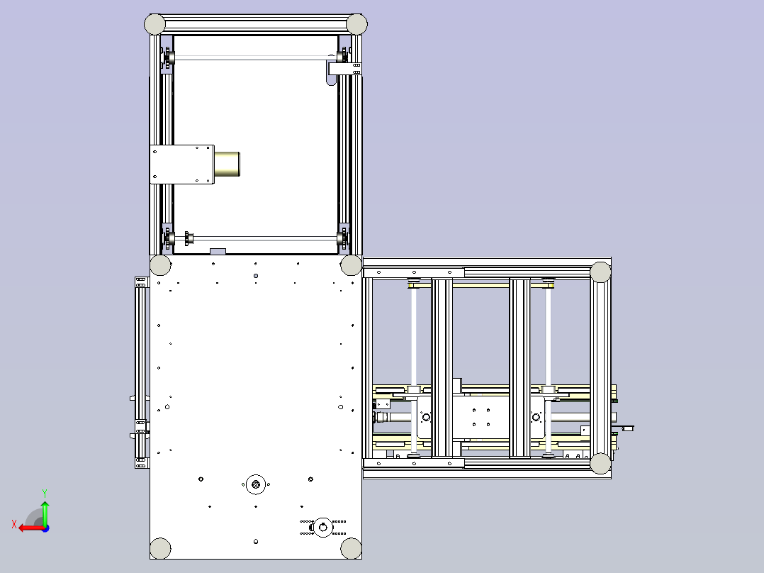 自动收送板机3D图后视图