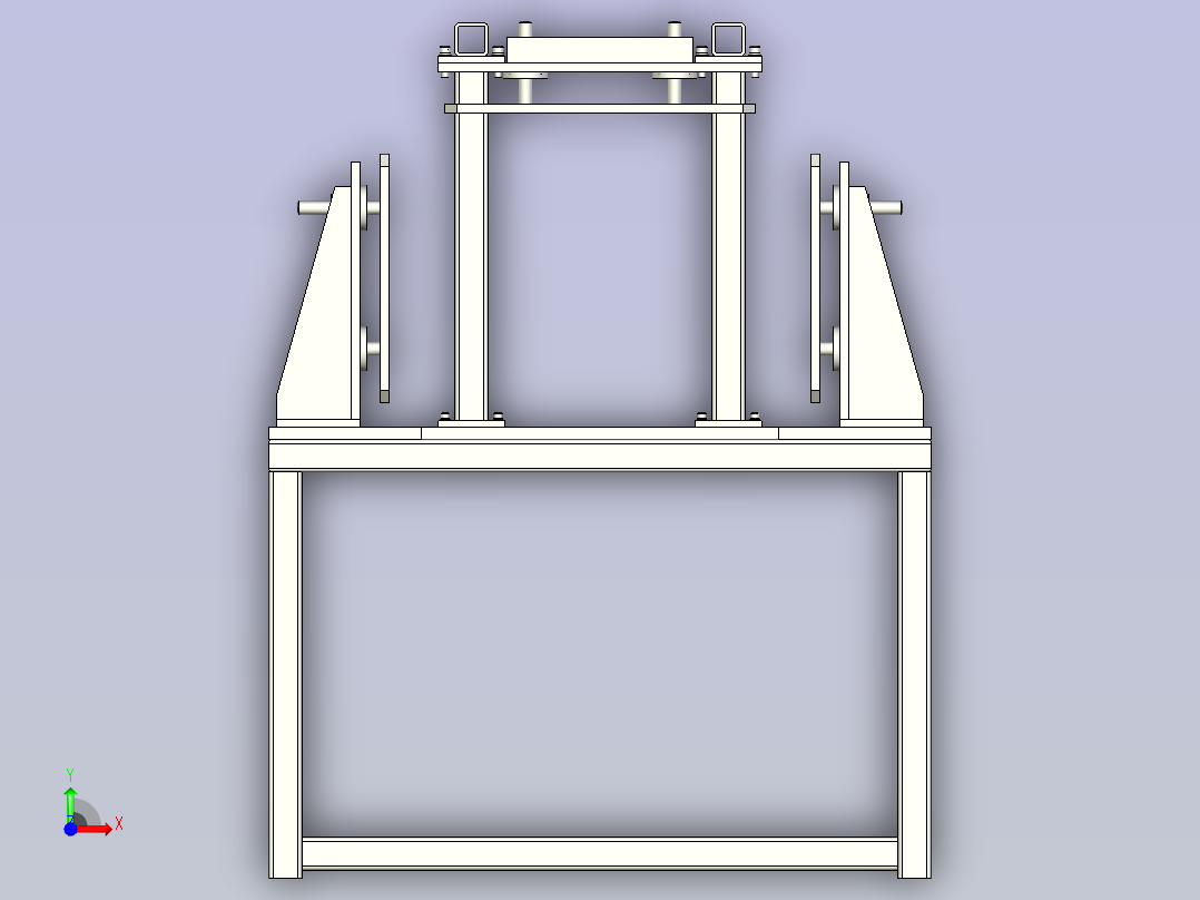 一款夹具工作台3D前视图