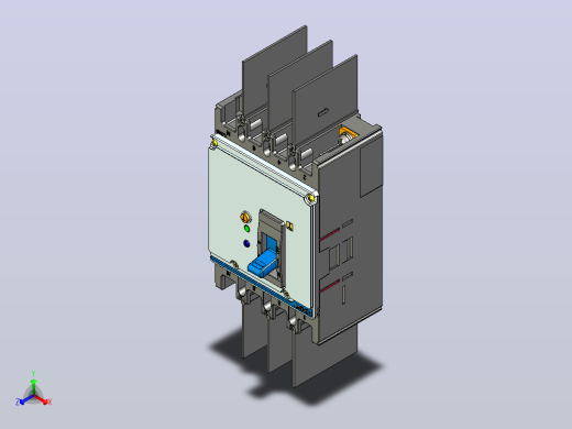 NXMLE-125S 4P剩余电流动作断路器三维模型202209