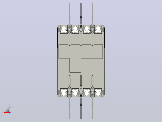 NXMLE-125S 4P剩余电流动作断路器三维模型202209后视缩略图