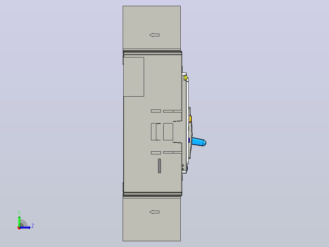 NXMLE-125S 4P剩余电流动作断路器三维模型202209左视图