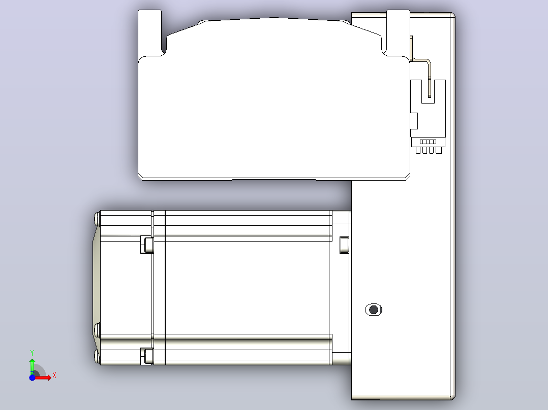 皮带直线轴半封闭可选导轨TPA-HNB-105D-90-L2150-LP-Y-P20-N3前视图
