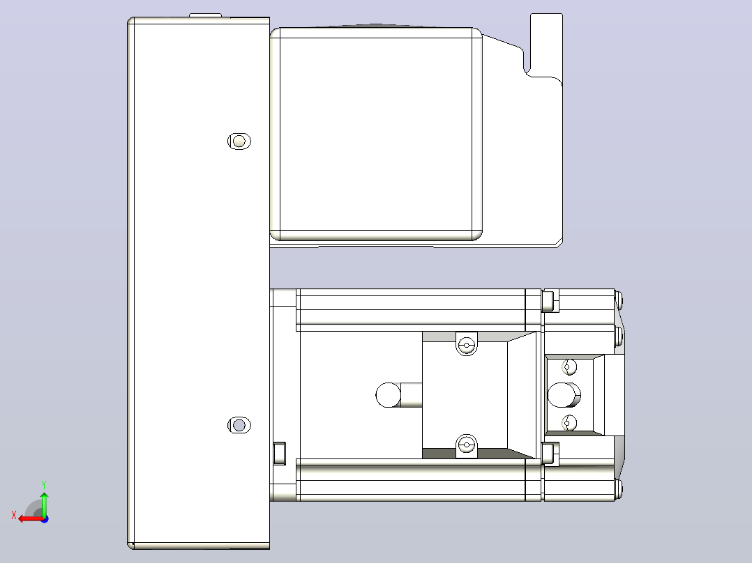 皮带直线轴半封闭可选导轨TPA-HNB-105D-90-L2150-LP-Y-P20-N3后视图