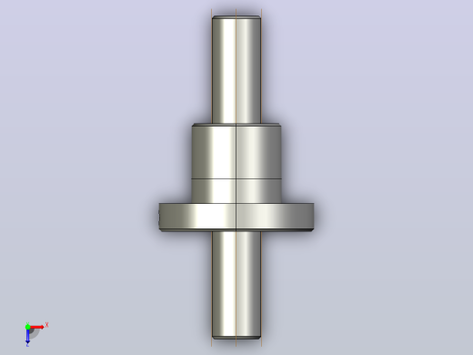 FF2005-3滚珠丝杆3D模型俯视缩略图