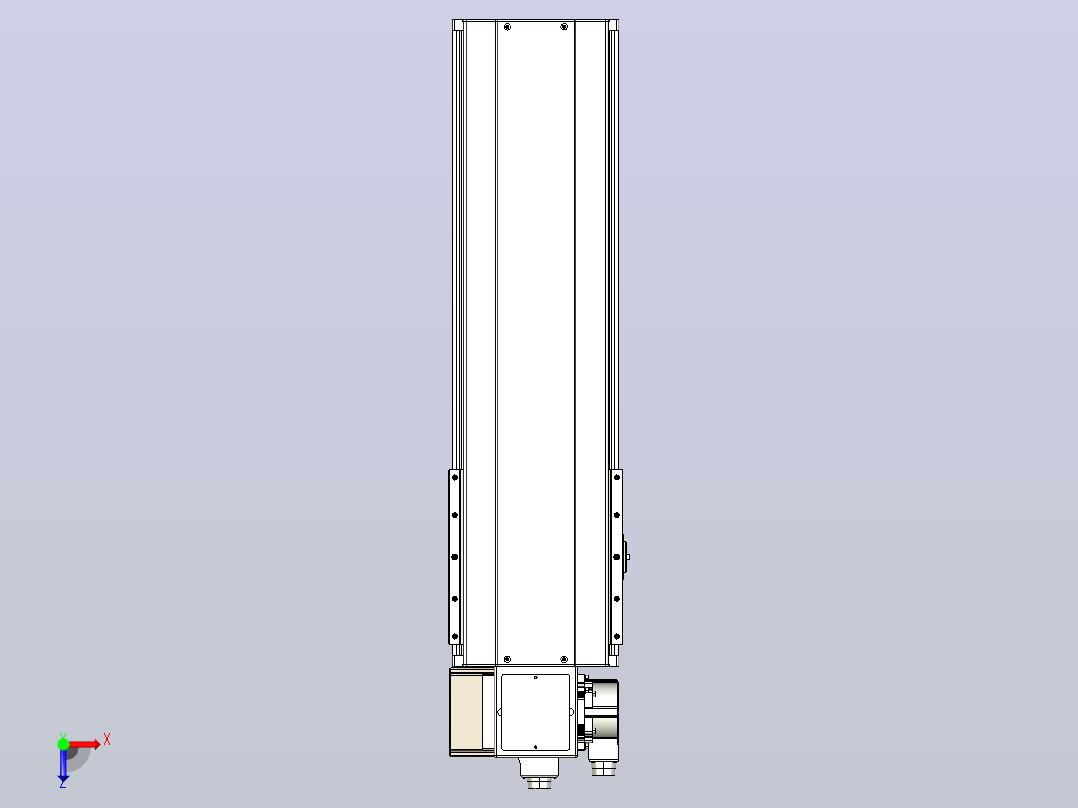 皮带直线轴半封闭可选导轨TPA-HNB-220D-176-L450-LP-Y-P1K-N3俯视图