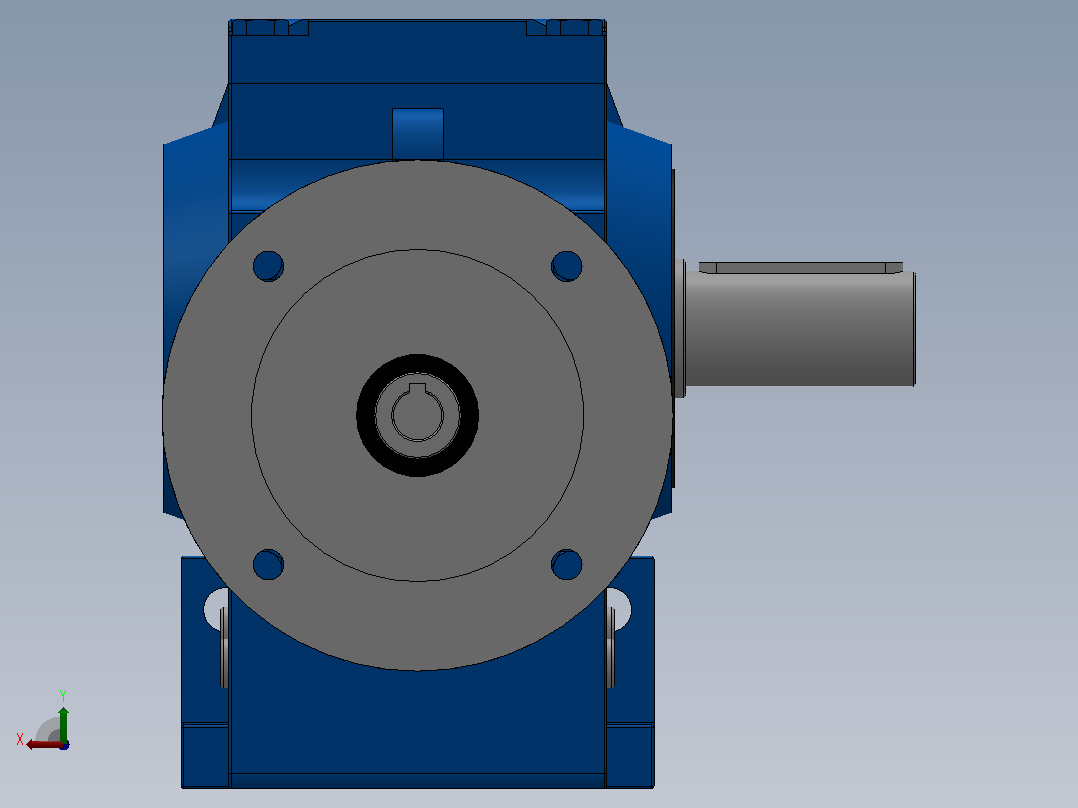 S77ZP蜗轮蜗杆减速机S77-14.91-M1-B-P80后视图
