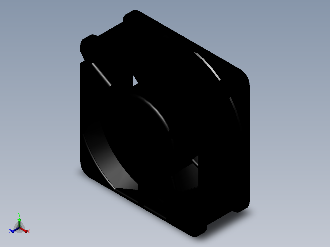 User Library-fan 60x60x25 mm风扇正等轴测图
