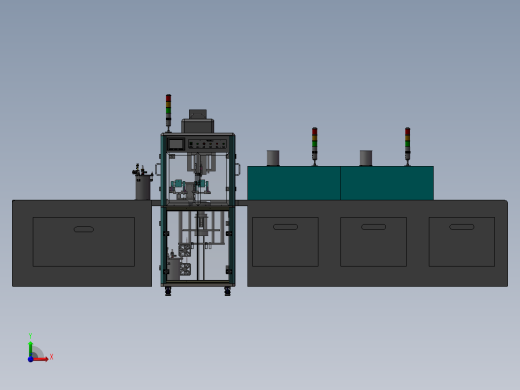 眼镜镜片点胶烘烤流水线前视缩略图