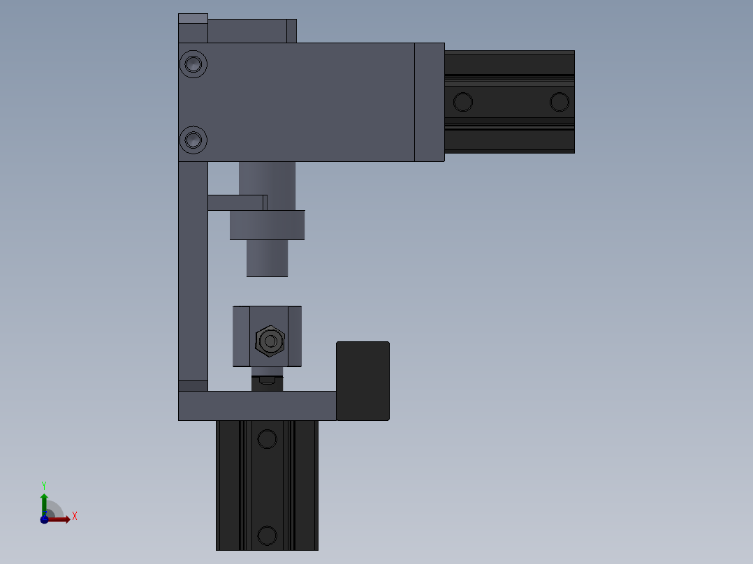 水流量传感器密性检测工装前视图