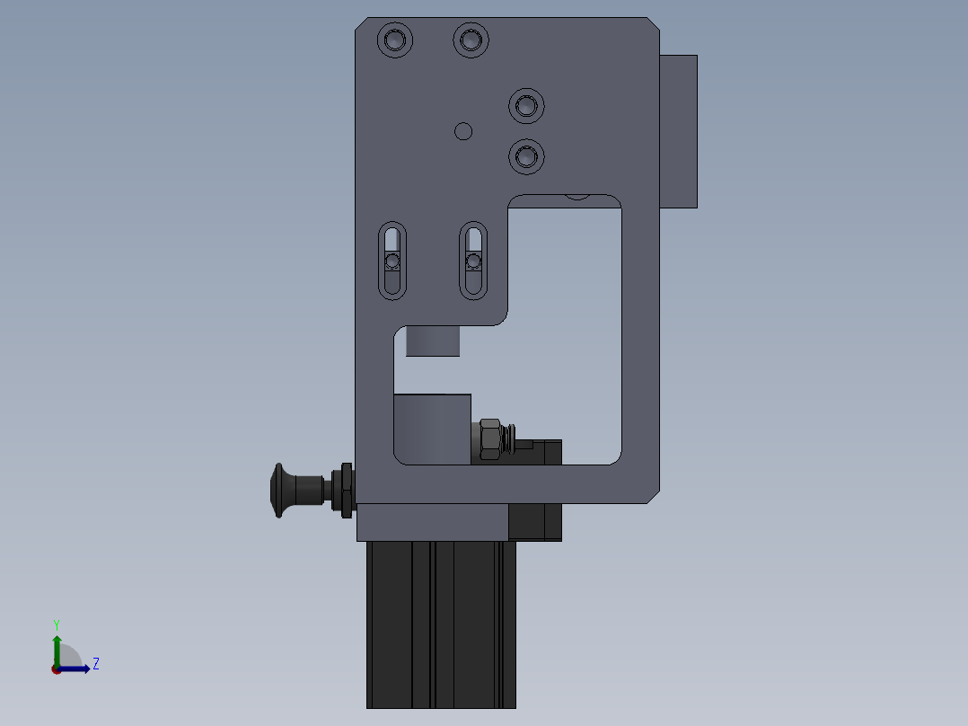 水流量传感器密性检测工装左视图