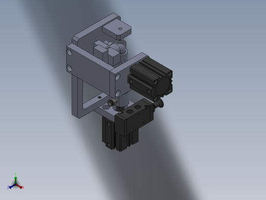 水流量传感器密性检测工装正等轴测缩略图
