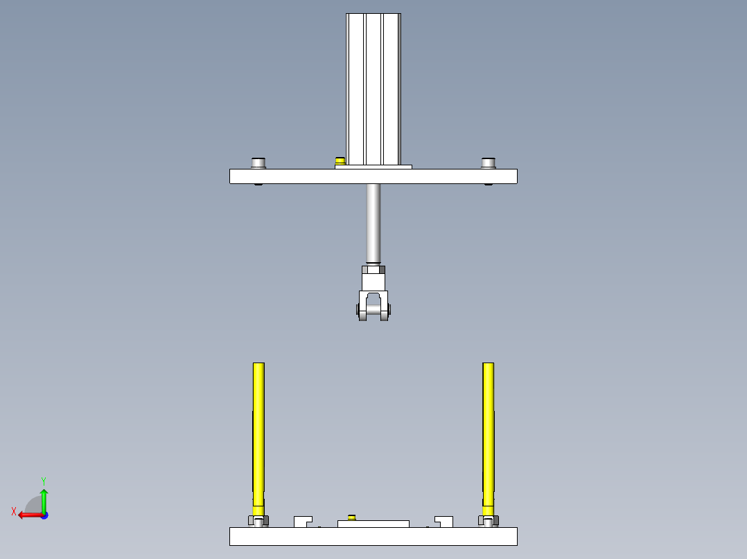 冲压成型机后视图