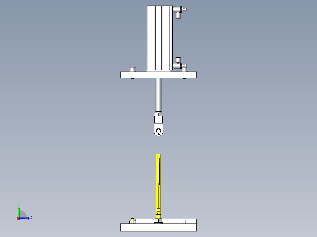 冲压成型机左视图