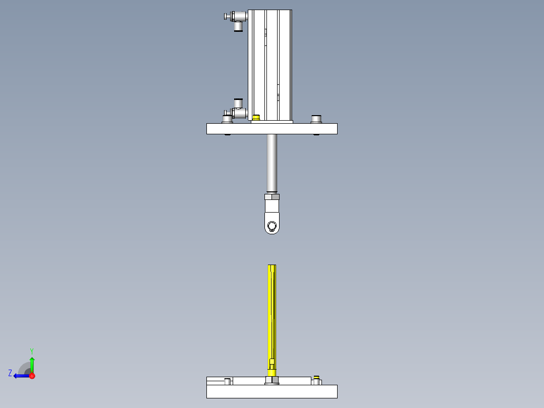 冲压成型机右视图
