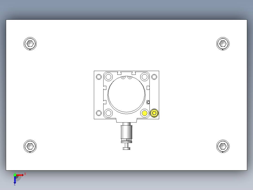冲压成型机俯视图