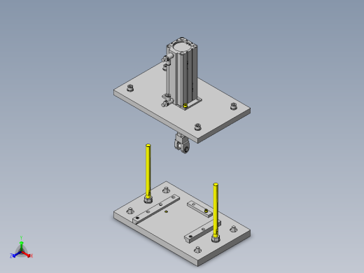 冲压成型机正等轴测缩略图