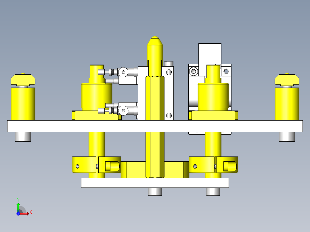 交接工件装置前视图