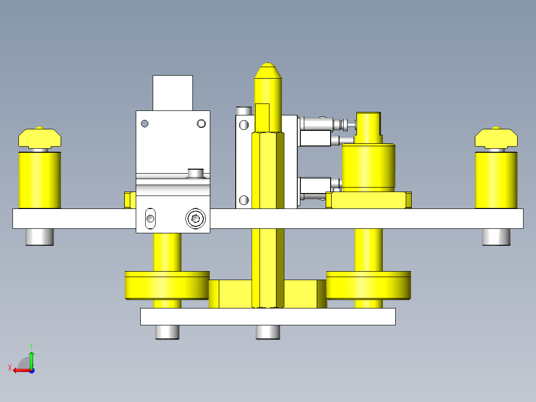 交接工件装置后视图