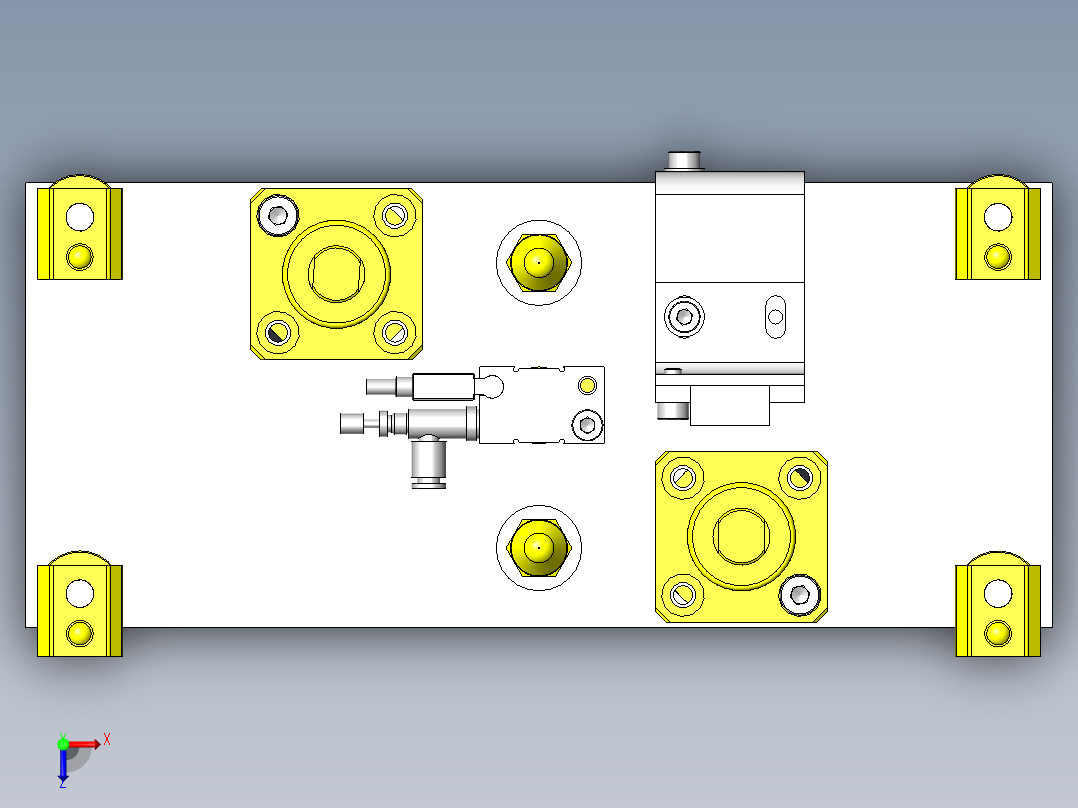 交接工件装置俯视图