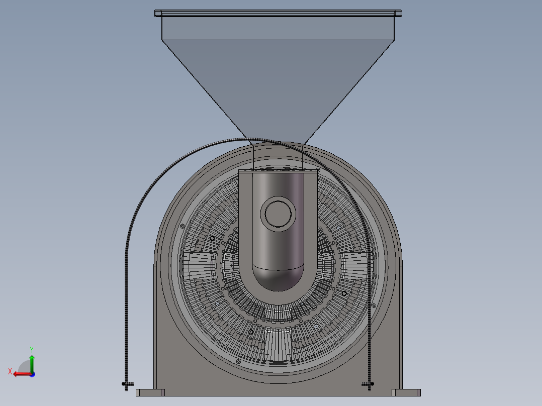 食材药材粉碎机 60B自吸粉碎机sw18可编辑后视图