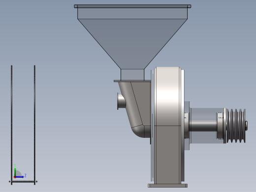 食材药材粉碎机 60B自吸粉碎机sw18可编辑左视缩略图