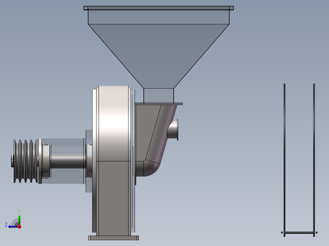 食材药材粉碎机 60B自吸粉碎机sw18可编辑右视图