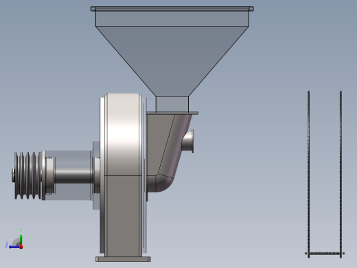 食材药材粉碎机 60B自吸粉碎机sw18可编辑右视缩略图
