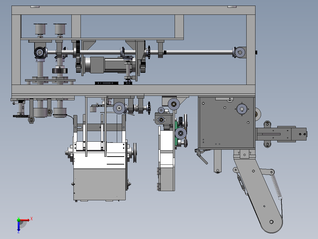 竹筷自动包装机sw16可编辑俯视图