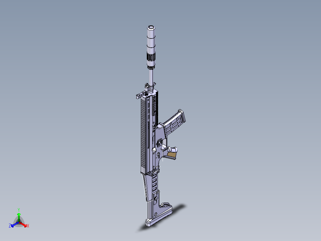 ACR步枪外型建模正等轴测图