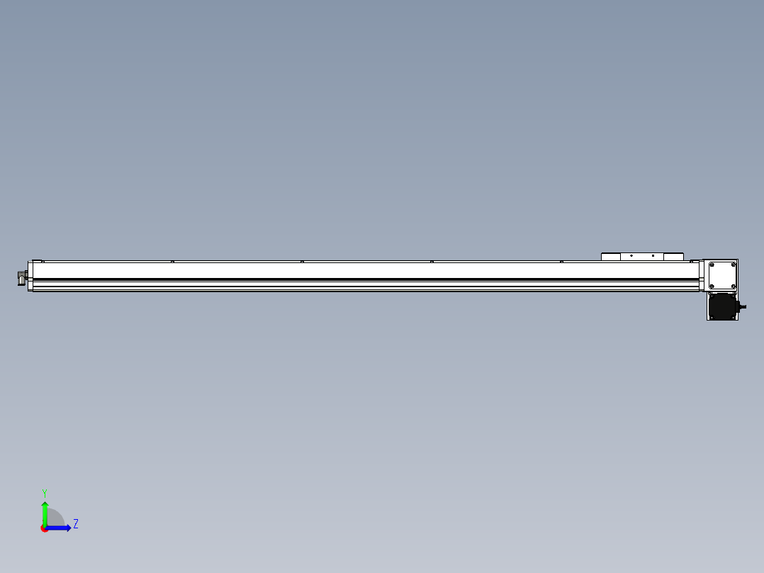 Toyo东佑达直线模组-ECB14-1250-RD左视图