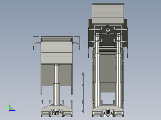 液压支架的运动仿真设计【带PROE三维+仿真动画】【8张CAD图纸】左视缩略图